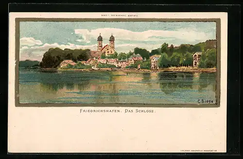 Künstler-AK Carl Biese: Friedrichshafen, Das Schloss