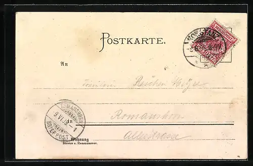 Künstler-AK Carl Biese: Höhgau, Ortsansicht