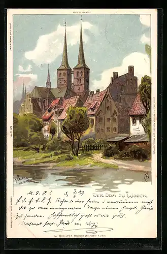 Künstler-AK Carl Biese: Lübeck, Der Dom