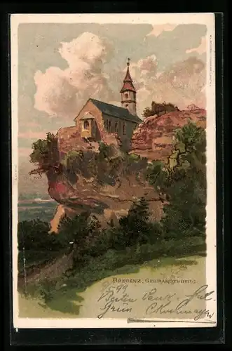 Künstler-AK Carl Biese: Bregenz, Partie am Gebhardtsberg