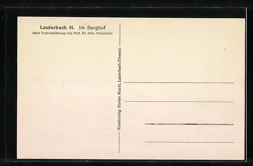 Künstler-AK Otto Ubbelohde: Lauterbach, Im Burghof