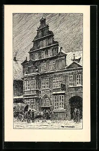 Künstler-AK Otto Ubbelohde: Hameln, Gasthaus Rattenkrug