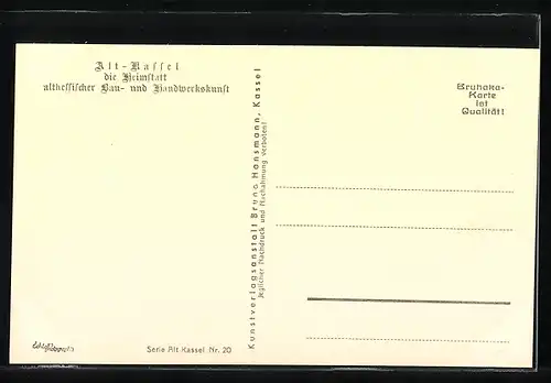 AK Kassel, Partie am Holzmarkt und Blick in die Waisenhausstrasse