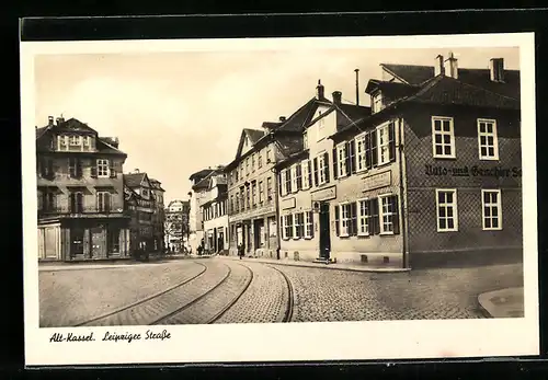 AK Alt-Kassel, Passanten in der Leipziger Strasse