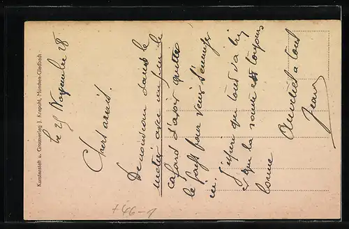 AK Mainz, Ludwigstrasse mit Strassenbahn