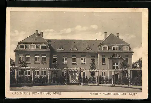 AK Mainz, Allgemeines Krankenhaus, Kleiner Krankenbau mit Hygiea
