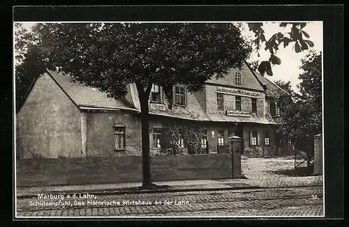 AK Marburg a. L., Gasthof Schützenpfuhl, Historisches Wirtshaus