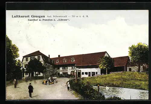 AK Gresgen i. bad. Schwarzwald, Gasthof und Pension z. Löwen