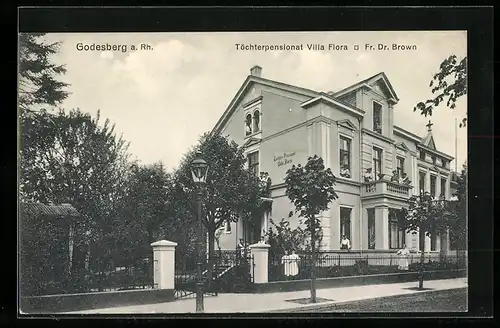 AK Godesberg a. Rh., Töchterpensionat Villa Flora