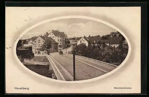 AK Havelberg, Steintorbrücke, Conditorei