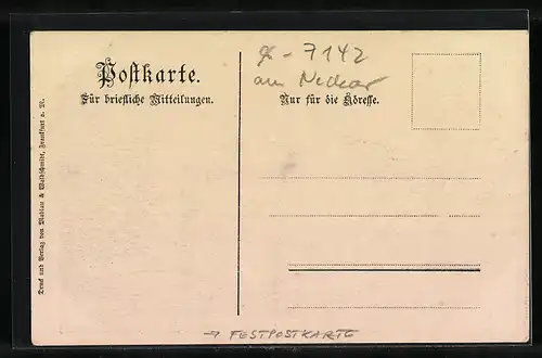 Künstler-AK Marbach, Festpostkarte zu Schillers 100jährigem Todestag 1905, Schillers Geburtshaus