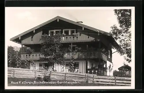 AK Bischofswiesen b. Berchtesgaden, Gasthof-Haus Kathrein