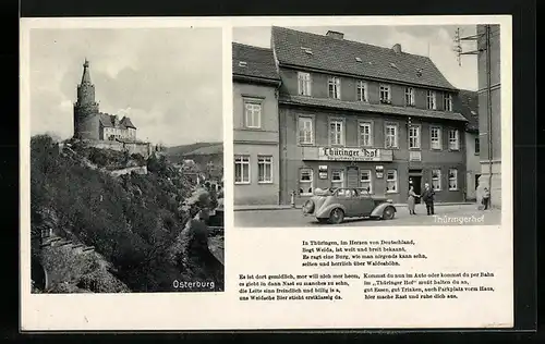 AK Weida / Thüringen, Gasthaus Thüringer Hof, Osterburg