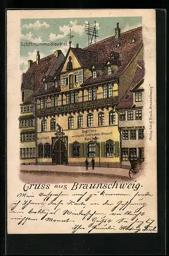 Lithographie Braunschweig, Schiffmumme-Brauerei