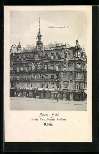 AK Köln, Blick auf das Savoy-Hotel, Domkloster 2