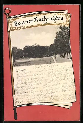 AK Bonn, Zeitung Bonner Nachrichten, Am Kaiserplatz