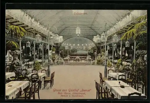 AK Remse i. Muldental, Gruss aus dem Gasthof Remse, Bes. Herm. Hildebrand