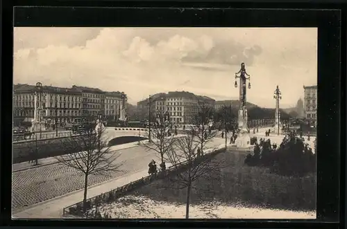 AK Berlin-Kreuzberg, Oranienstrasse an der Oranienbrücke