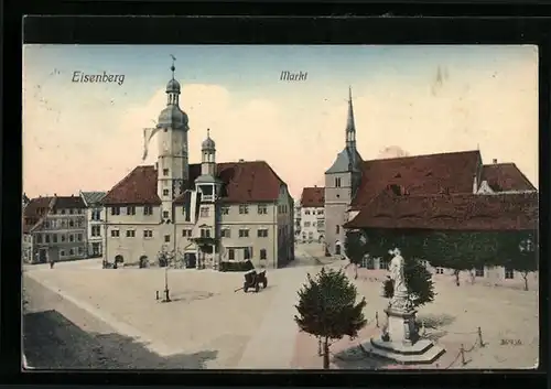 AK Eisenberg, Der Markt aus der Vogelschau