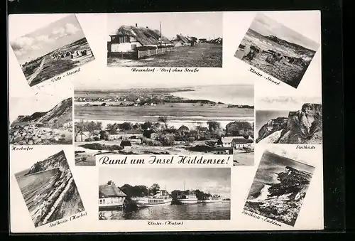 AK Neuendorf /Hiddensee, Dorf ohne Strasse, Kloster, Vitte