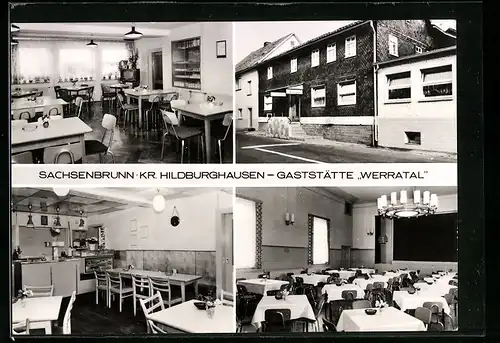 AK Sachsenbrunn /Kr. Hildburghausen, Gaststätte Werratal, Innenansichten