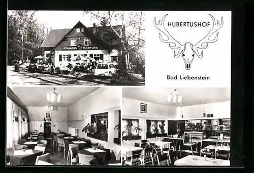 AK Bad Liebenstein, HO Gaststätte Hubertushof, Innenansicht