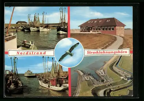 AK Nordstrand, Strucklahnungshörn, Meerespartien mit Segelbooten