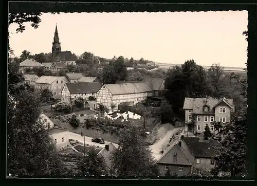 AK Mohorn /Kr. Freital, Ortsansicht aus der Vogelschau