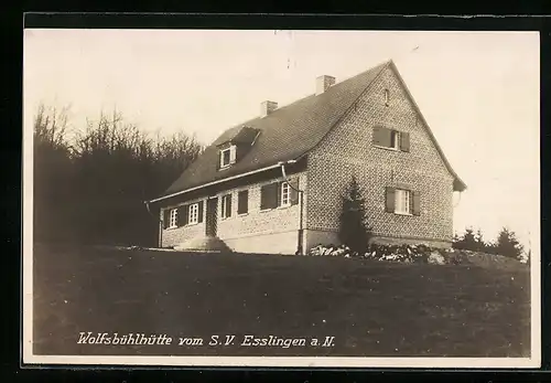 AK Esslingen a. N., Wolfsbühlhütte vom S.V. Esslingen