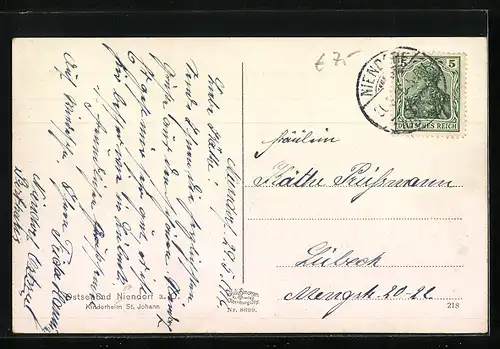 AK Niendorf a. O., Das Kinderheim St. Johann