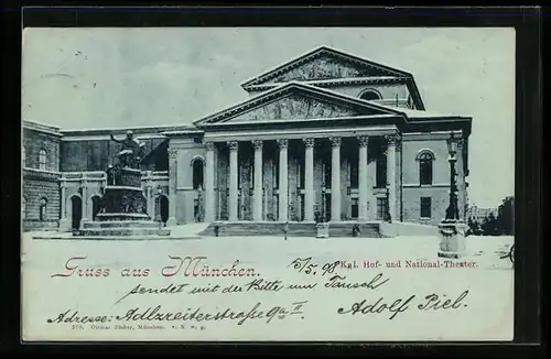 AK München, Kgl. Hof- und National-Theater
