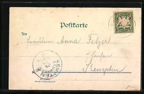 Lithographie München, Denlmal Maximilian II. Maximilianeum