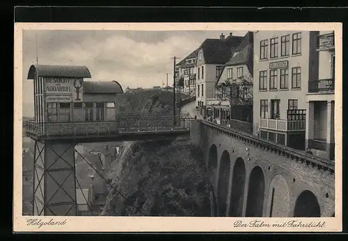 AK Helgoland, Der Falm mit Fahrstuhl
