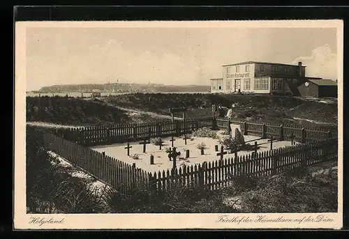 AK Helgoland, Friedhof der Heimatlosen auf der Düne