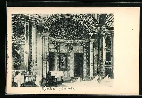 AK München, Künstlerhaus, Innenansicht