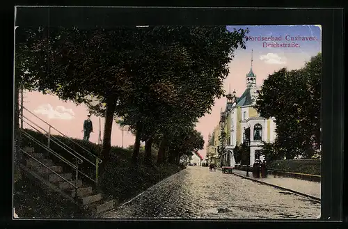 AK Cuxhaven, Blick in die Deichstrasse