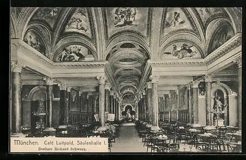 AK München, Café Luitpold, Säulenhalle I.