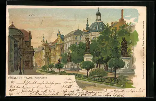 Lithographie München, Promenadenplatz