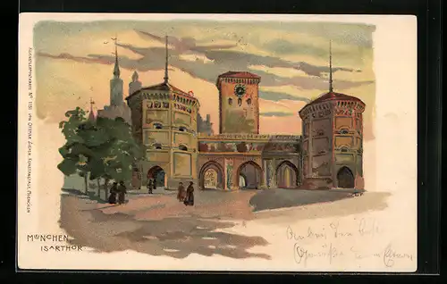 Künstler-AK Gottfried Graf: München, Isarthor