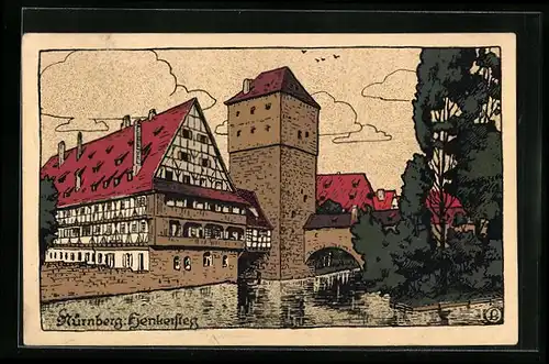 Steindruck-AK Nürnberg, Henkersteg