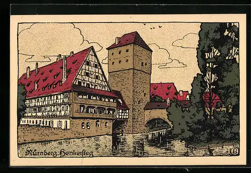 Steindruck-AK Nürnberg, Henkersteg