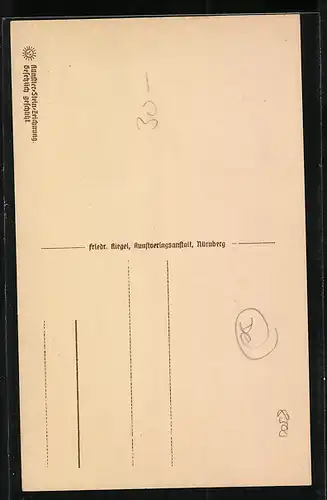 Steindruck-AK Nürnberg, Kaiserstallung und fünfeckiger Turm