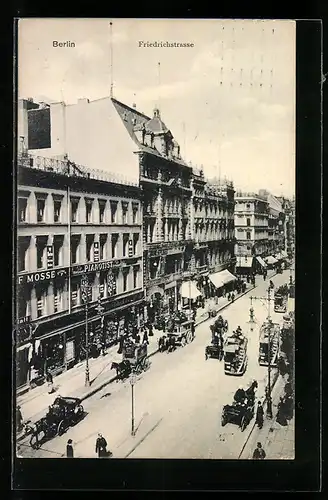 AK Berlin, Friedrichstrasse mit Geschäften