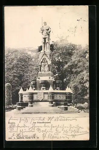 AK Berlin-Tiergarten, Rolandbrunnen