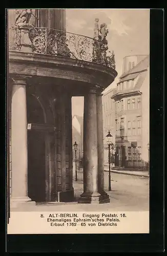 AK Berlin, Ehemaliges Ephraim`sches Palais, Poststrasse 16