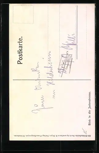 Künstler-AK Hildesheim, Blick in die Judenstrasse