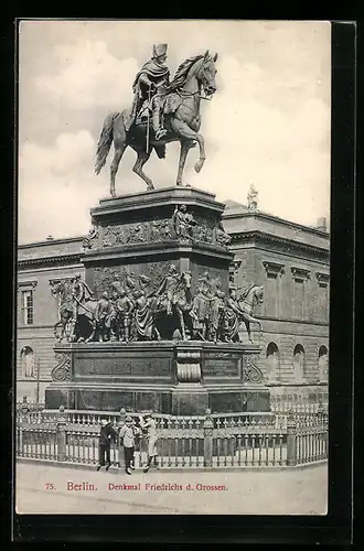 AK Berlin, Denkmal Friedrich des Grossen, Unter den Linden