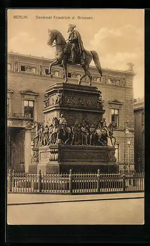 AK Berlin, Denkmal Friedrich des Grossen