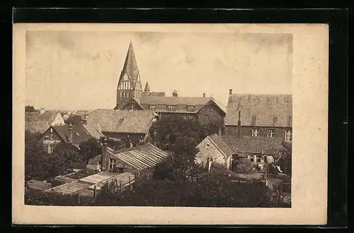 AK Westerland, Ansicht von der Stadtkirche