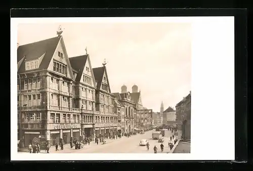 AK München, Neuhauser Strasse, Kaufhaus Oberpollinger